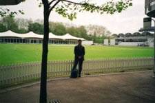 Hassan in front of the Nursery ground